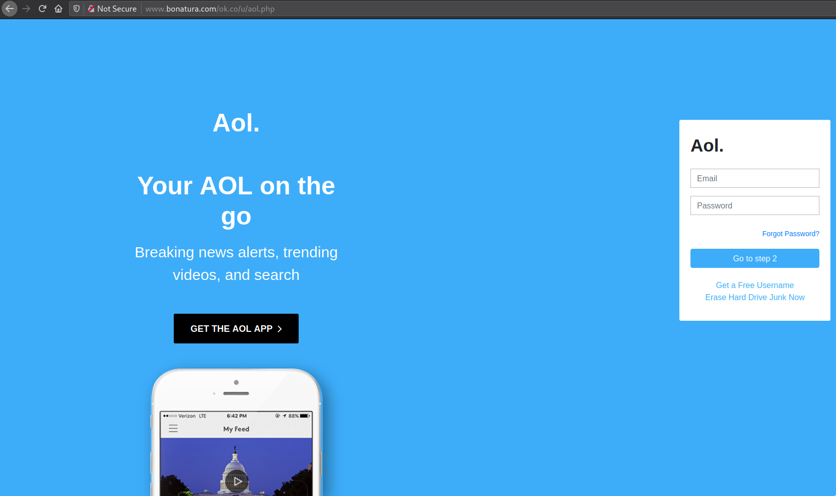 AOL phishing