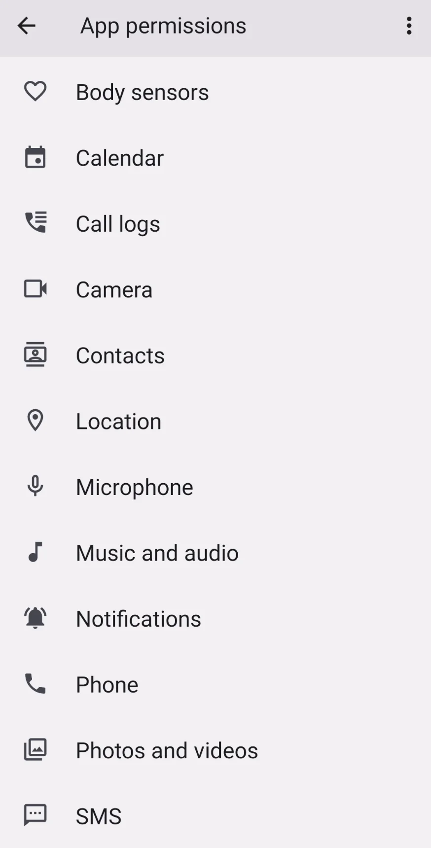 permissions asked by the stalkerware